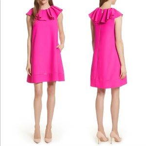 Ted Baker Clarees Ruffled Neck Shift Dress